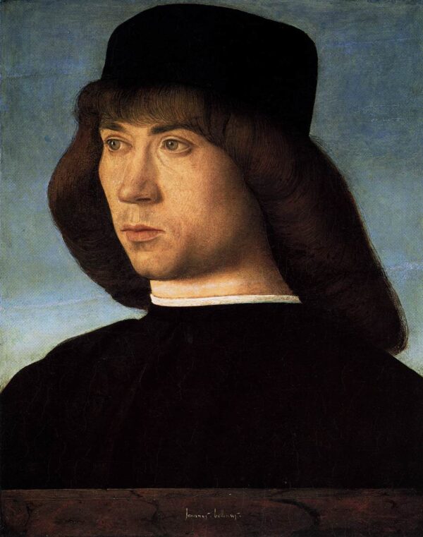 Portrait of a Young Man c by Giovanni Bellini, hand-painted oil painting reproduction