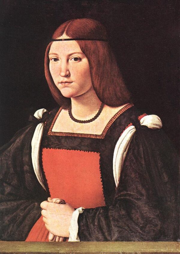 Portrait of a Young Woman by Giovanni Boltraffio, hand-painted oil painting reproduction