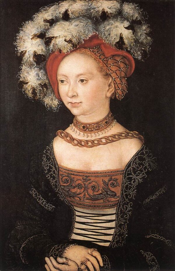 Portrait of a Young Woman by Lucas Cranach the Elder, hand-painted oil painting reproduction