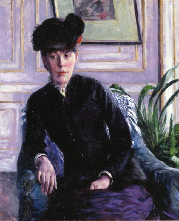 Portrait of a Young Woman in an Interior by Gustave Caillebotte, hand-painted oil painting reproduction