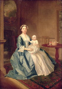 Portrait of a lady of the Lister family and Child by Arthur William Devis, hand-painted oil painting reproduction