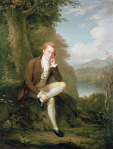 Portrait of a man in brown by Arthur William Devis, hand-painted oil painting reproduction