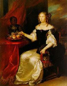 Portrait of an Elegant Lady by Caspar Netscher, hand-painted oil painting reproduction