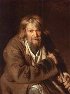Portrait of an Old Peasant (Study) by Ivan Nikolaevich Kramskoy, hand-painted oil painting reproduction