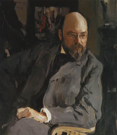 Portrait of the Artist I. Ostroukhov by Valentin Alexandrovich Serov, hand-painted oil reproduction