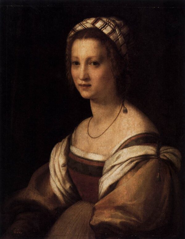 Portrait of the Artist’s Wife by Andrea del Sarto, hand-painted oil painting reproduction