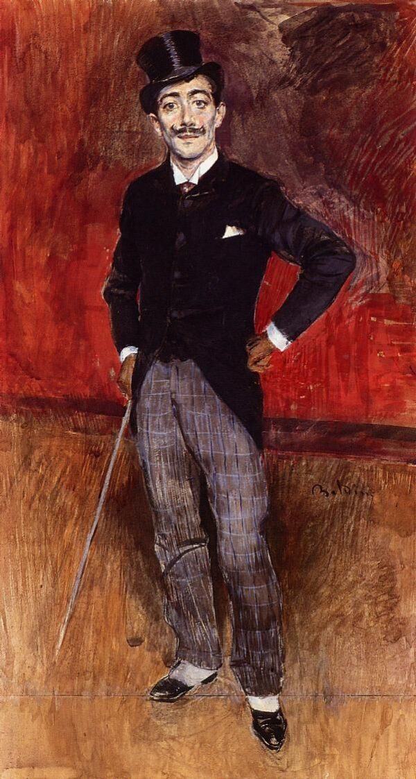 Portrait of the Comte de Rasty by Giovanni Boldini, hand-painted oil reproduction