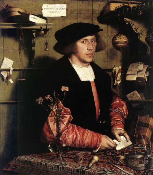 Portrait of the Merchant Georg Gisze by Hans Holbein the Younger, hand-painted oil painting reproduction