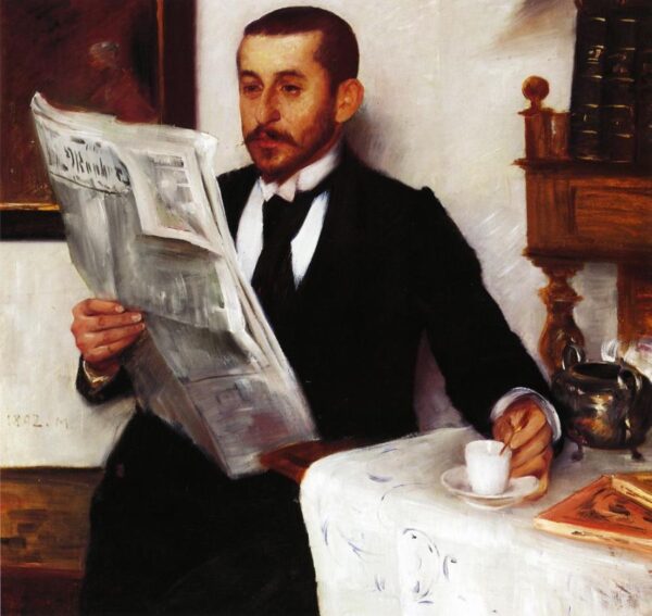 Portrait of the Painter Benno Becker by Lovis Corinth, hand-painted oil painting reproduction