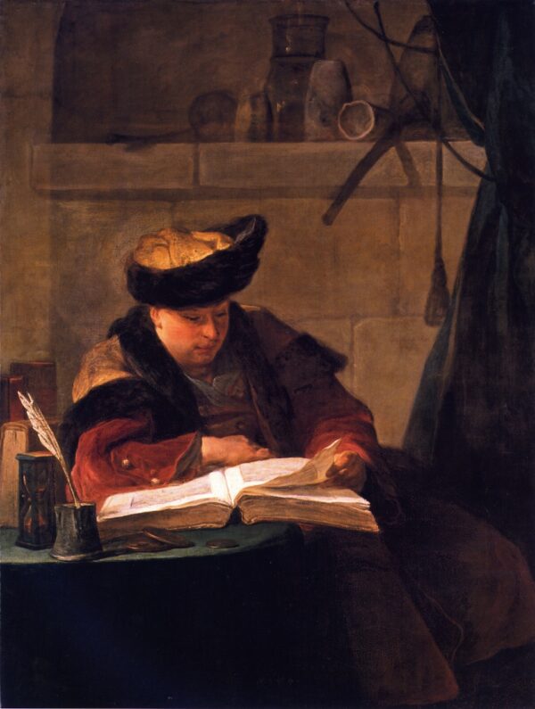 Portrait of the Painter Joseph Aved by Jean-Baptiste-Siméon Chardin, hand-painted oil painting reproduction