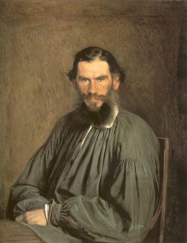 Portrait of the Writer Leo Tolstoy by Ivan Nikolaevich Kramskoy, hand-painted oil painting reproduction