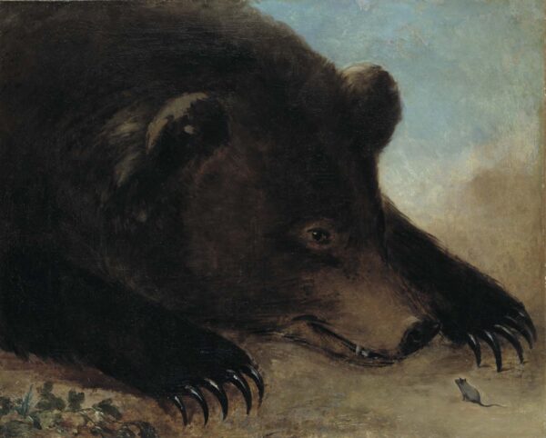 Portraits of a Grizzly Bear and Mouse by George Catlin, hand-painted oil painting reproduction