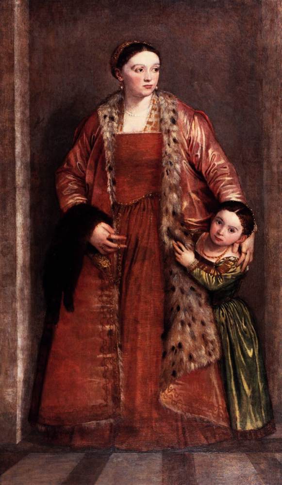 Livia da Porto Thiene and her Daughter Porzia by Paolo Veronese, hand-painted oil reproduction