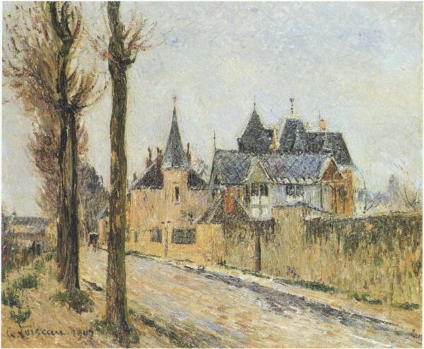 Pothius Quay in Pontoise by Gustave Loiseau, hand-painted oil painting reproduction