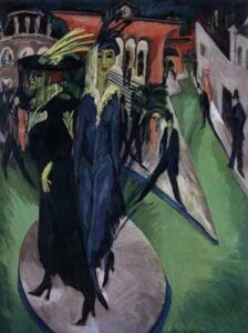 Potsdamer Platz by Ernst Ludwig Kirchner, hand-painted oil painting reproduction