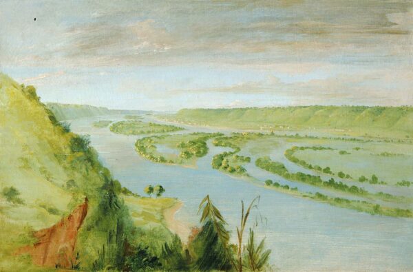 Prairie du Chien, United States Garrison by George Catlin, hand-painted oil painting reproduction