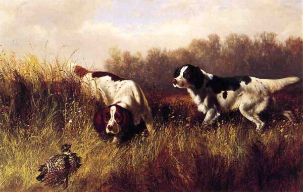 Prarie Shooting – Find Him by Arthur Fitzwilliam Tait, hand-painted oil painting reproduction