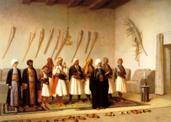 Prayer in the House of an Arnaut Chief by Jean-Léon Gérôme, hand-painted oil painting reproduction