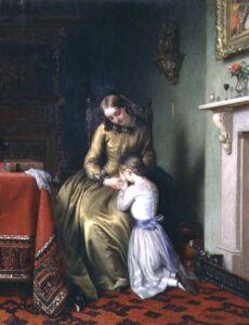 Prayertime 1854 by Charles West Cope, hand-painted oil painting reproduction