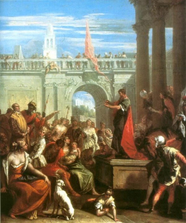 Preaching of St. Paul by Sebastiano Ricci, hand-painted oil painting reproduction