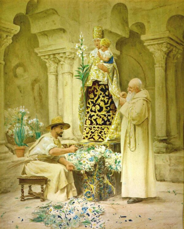 Preparations for the Procession by Jehan Georges Vibert, hand-painted oil painting reproduction