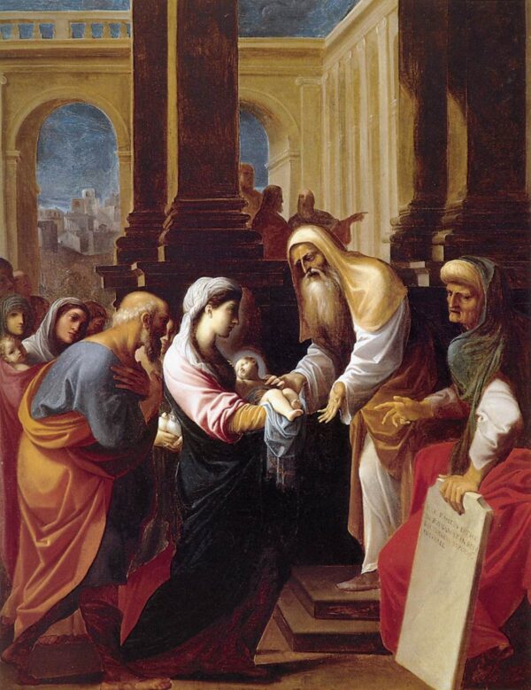 Presentation in the Temple by Lodovico Carracci, hand-painted oil reproduction