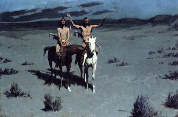 Pretty Mother of the Night by Frederic Remington, hand-painted oil painting reproduction