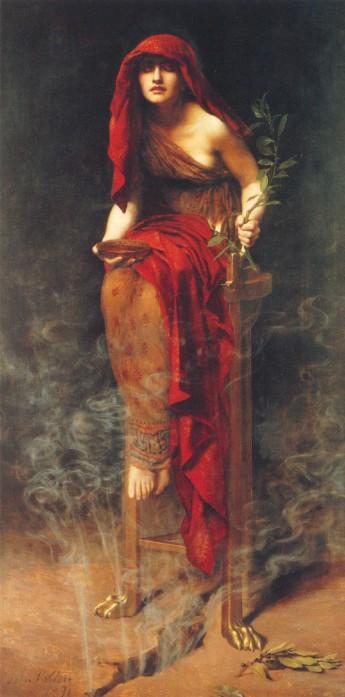 Priestess of Delphi by John Collier, hand-painted oil reproduction