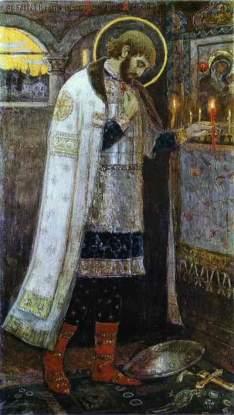 Prince Alexander Nevsky by Mikhail Nesterov, hand-painted oil reproduction