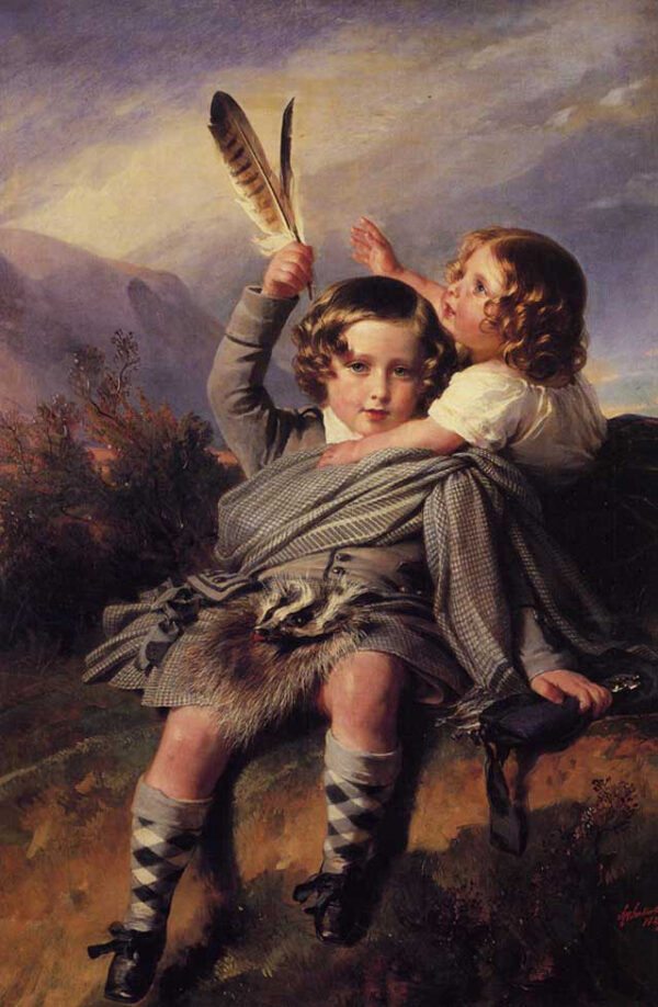 Prince Alfred and Princess Helena by Franz Xavier Winterhalter, hand-painted oil painting reproduction