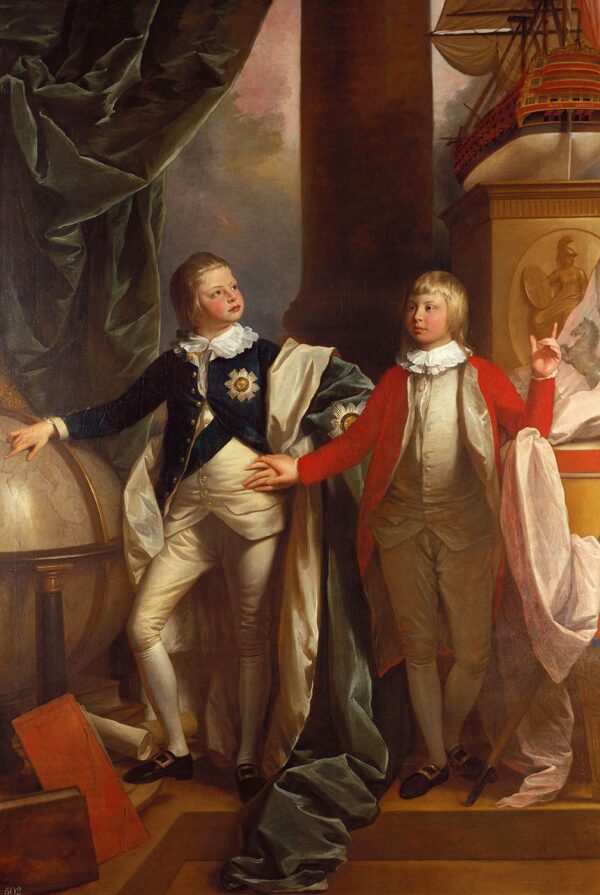 Prince Edward and William IV by Benjamin West, hand-painted oil painting reproduction