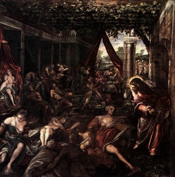 Probatica Piscina by Tintoretto, hand-painted oil painting reproduction
