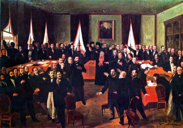 Proclamarea Unirii by Theodor Aman, hand-painted oil painting reproduction