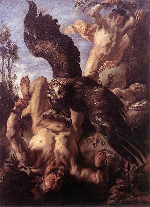 Prometheus Bound by Jacob Jordaens, hand-painted oil painting reproduction