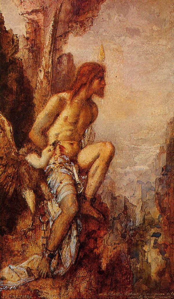 Prometheus in Chains by Gustave Moreau, hand-painted oil painting reproduction