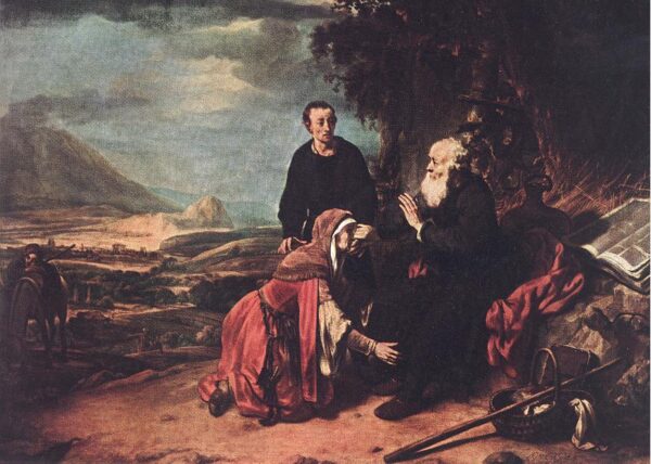 Prophet Eliseus and the Woman of Sunem by Gerbrand van den Eeckhout, hand-painted oil painting reproduction