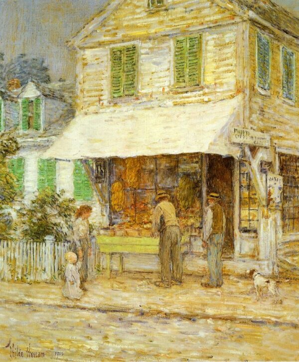 Provincetown Grocery Store by Frederick Childe Hassam, hand-painted oil painting reproduction