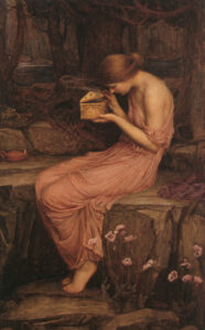 Psyche Opening the Golden Box by John William Waterhouse, hand-painted oil painting reproduction