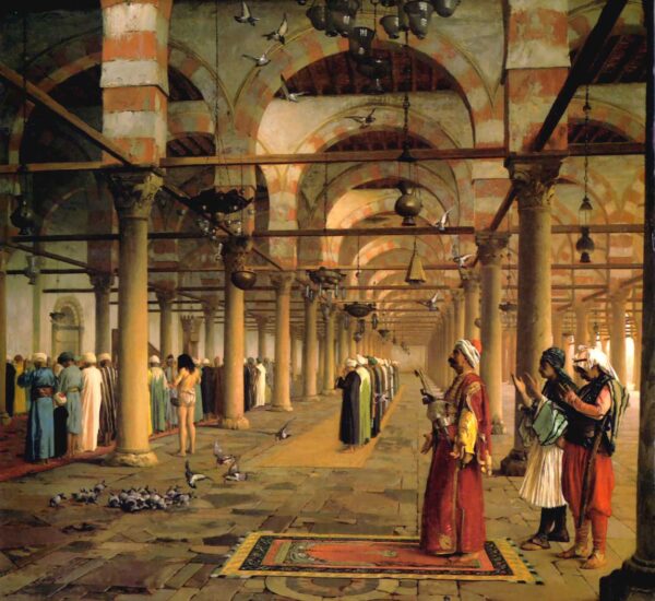 Public Prayer in the Mosque of Amr, Cairo by Jean-Léon Gérôme, hand-painted oil painting reproduction