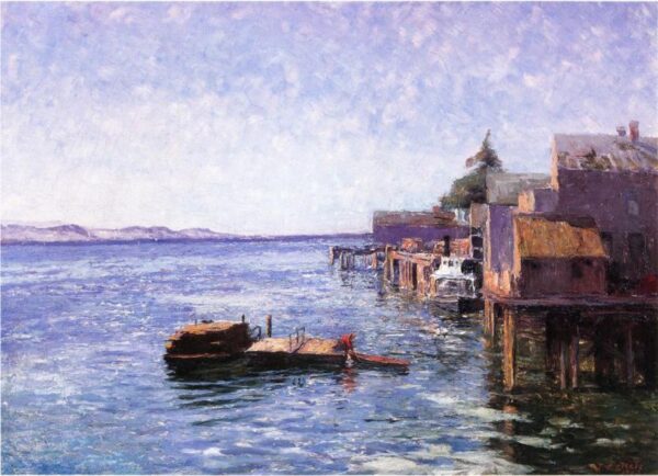 Puget Sound by Theodore Clement Steele, hand-painted oil painting reproduction