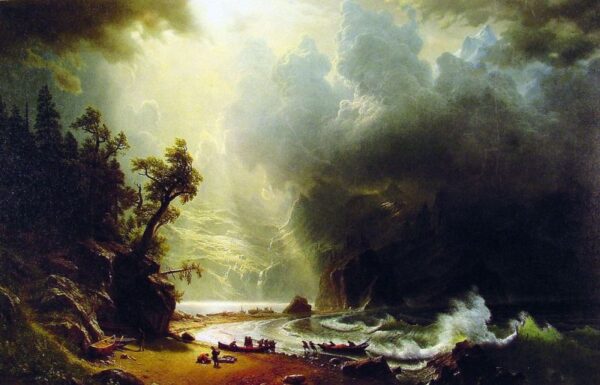 Puget Sound on the Pacific Coast by Albert Bierstadt, hand-painted oil reproduction