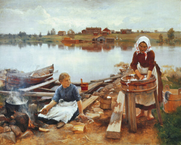 Pyykkiranta by Eero Järnefelt, hand-painted oil painting reproduction
