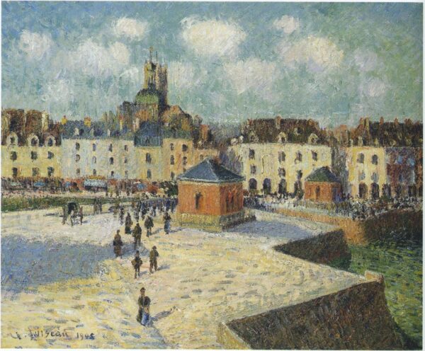 Quay at Dieppe II by Gustave Loiseau, hand-painted oil reproduction