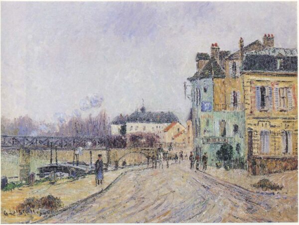 Quay on Oise in Pontoise by Gustave Loiseau, hand-painted oil painting reproduction