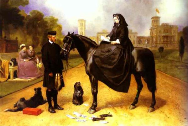Queen Victoria At Osborne House by Sir Edwin Landseer, hand-painted oil painting reproduction