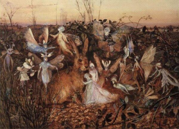 Rabbit Among the Fairies by John Anster Fitzgerald, hand-painted oil painting reproduction