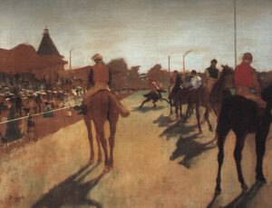 Race Horses b by Edgar Degas, hand-painted oil painting reproduction