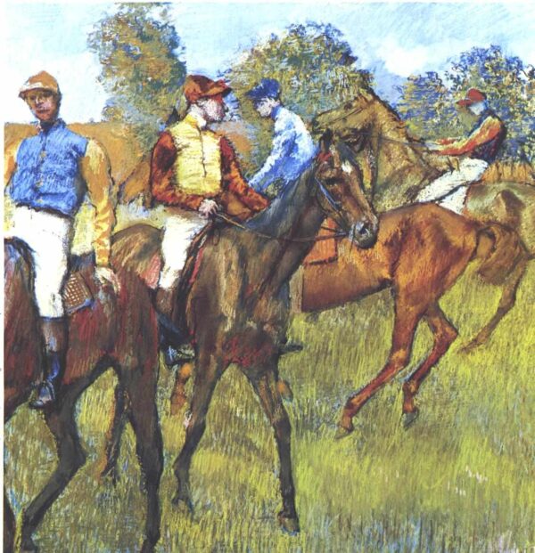 Racehorses by Edgar Degas, hand-painted oil painting reproduction