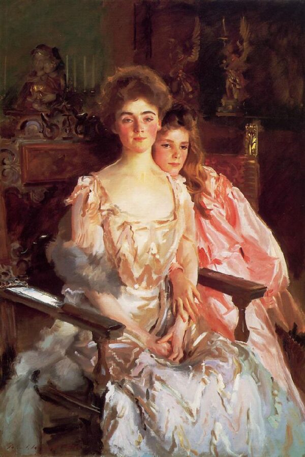 Mrs. Fiske Warren and Her Daughter Rachel by John Singer Sargent, hand-painted oil painting reproduction
