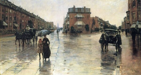 Rainy Day, Boston by Frederick Childe Hassam, hand-painted oil reproduction